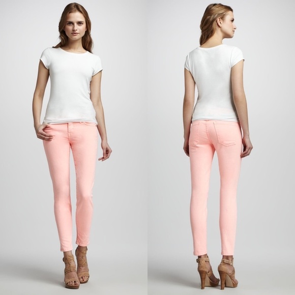 Current/Elliott The Stiletto Skinny Neon Orange